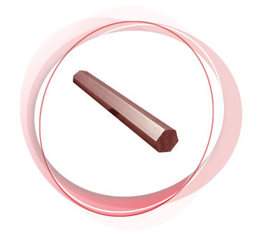 Copper Hex Rod